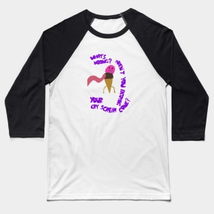 Cry Scream Cone Illustration Baseball T-Shirt